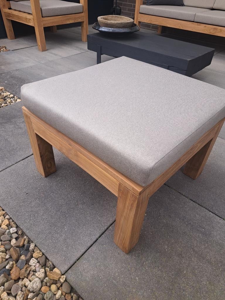 Massief teak tafeltje/ hocker, Ophalen, Nieuw, Teakhout, Hocker