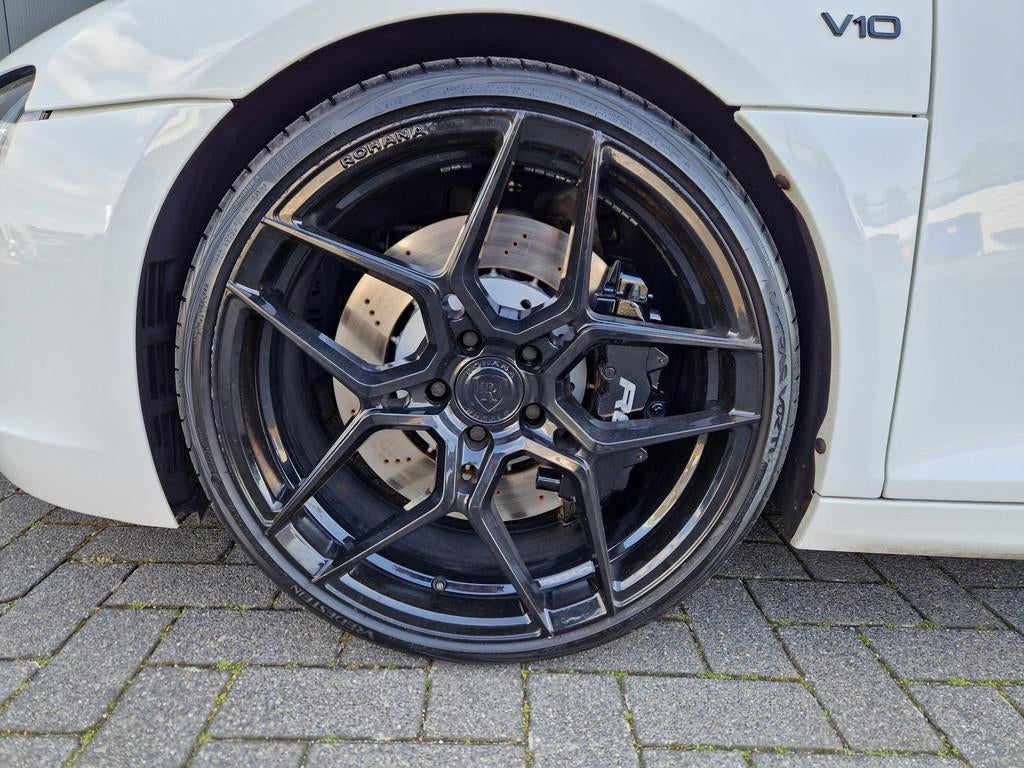 Audi R8 5.2 V10 FSI Spyder, Auto's, Automaat, Gebruikt, Cabriolet, Wit