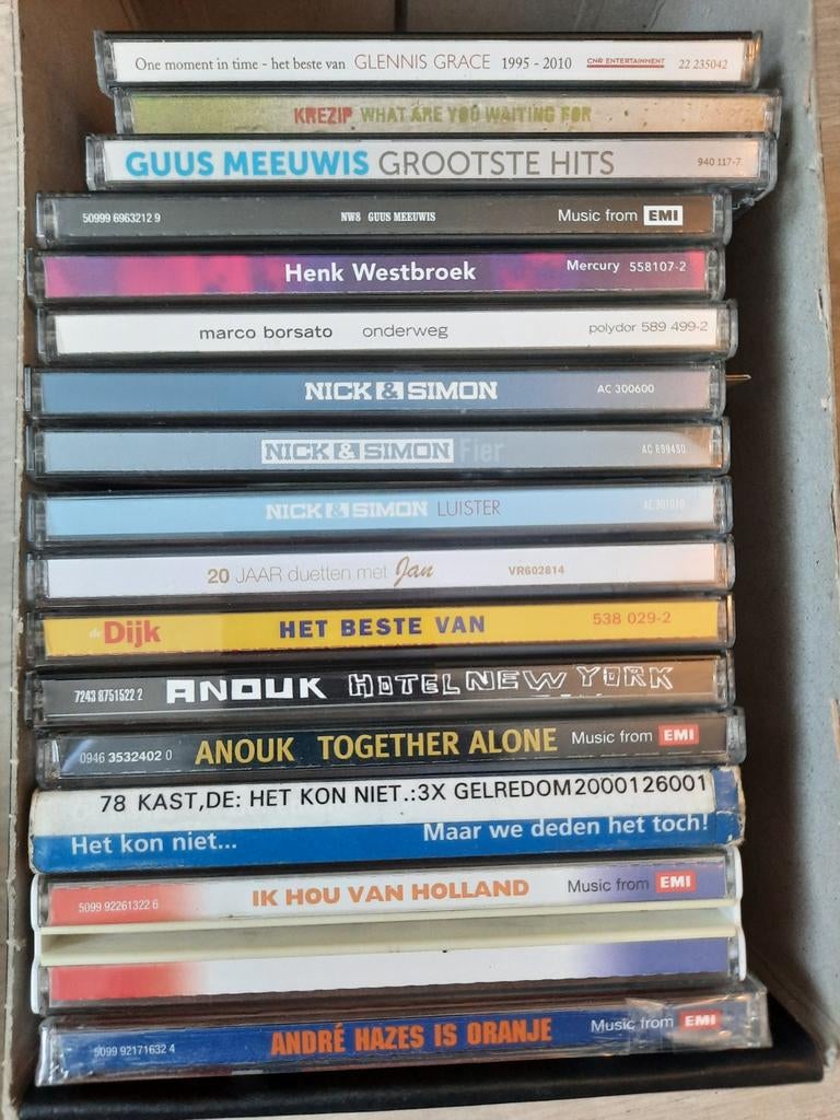 15+ cd's Nederlandse artiesten, oa Nick Simon, Guus Meeuwis, Ophalen, Gebruikt