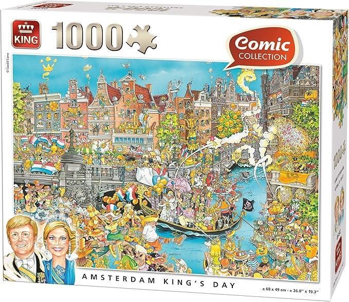 Puzzel 1000 st King Comic collection  Amsterdam King's Day, Ophalen of Verzenden, 500 t/m 1500 stukjes, Zo goed als nieuw, Legpuzzel