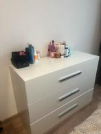 Witte ladekast met 3 laden, Huis en Inrichting, Kasten | Ladekasten, Ophalen, Overige materialen, Gebruikt, 50 tot 100 cm