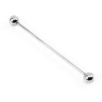 Zilveren Stalen Industrial Barbell - RVS, Verzenden, Nieuw, Staal, Oor- of Traguspiercing