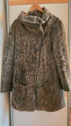 Mohair bruin/grijs  jas van Rostfrei by Anett Röstel maat 38, Ophalen of Verzenden, Gedragen, Maat 38/40 (M), Bruin