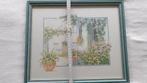 Geborduurd schilderij ingelijst 32x39 cm, Ophalen, Minder dan 50 cm, Zo goed als nieuw, Schilderij