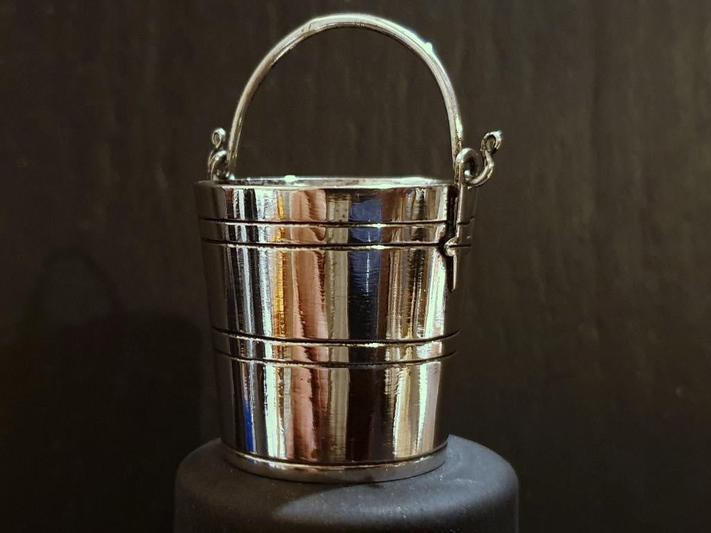 Antiek zilveren EMMER als miniatuur Amsterdam 1771, Ophalen of Verzenden, Zilver