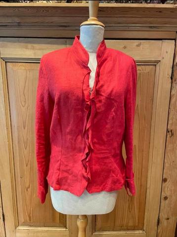 Nieuwe rode 100% linnen blouse maat 40 beschikbaar voor biedingen