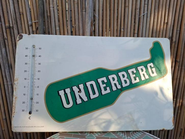 Emaillebord Underberg, Verzamelen, Merken en Reclamevoorwerpen, Zo goed als nieuw, Reclamebord, Ophalen of Verzenden