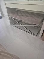 Zitbankje in beige velvet, Huis en Inrichting, Woonaccessoires | Spiegels, Ophalen, Zo goed als nieuw, Rechthoekig, Minder dan 100 cm