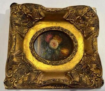 Klassiek Schilderij met Gouden Lijstje - Klein Formaatje beschikbaar voor biedingen