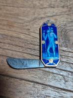 Oud zakmessen H. CHRISTOFFEL / BLAAUW EMAILLE, Ophalen of Verzenden