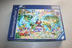 Legpuzzel Ravensburger - Disney's wereldkaart - 1000 st., Ophalen of Verzenden, 500 t/m 1500 stukjes, Zo goed als nieuw