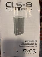 2x Synq CLS-8 Passieve Speakers - Club Series, Gebruikt, 120 watt of meer, Front, Rear of Stereo speakers, Ophalen