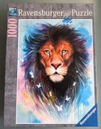 Prachtige Ravensburger leeuwenkop puzzel 1000 st. als nieuw!, Ophalen, 500 t/m 1500 stukjes, Zo goed als nieuw, Legpuzzel
