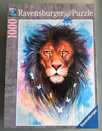 Prachtige Ravensburger leeuwenkop puzzel 1000 st. als nieuw! beschikbaar voor biedingen