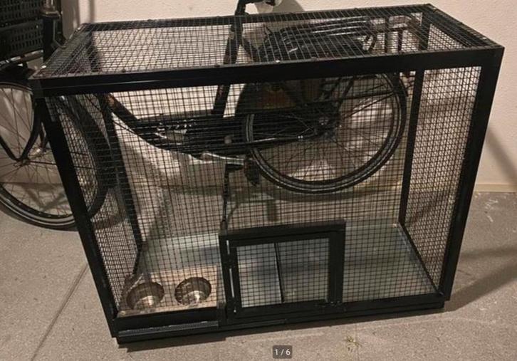 Stevige voliere vogelkooi aluminium zwart, Dieren en Toebehoren, Vogels | Hokken en Kooien, Zo goed als nieuw, Vogelkooi, Aluminium