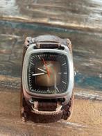 Vintage Memphis Polshorloge, Gebruikt, Zwart, Ophalen of Verzenden, Conditie