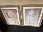 Twee prenten: Roos en Tulp, 95x70 cm, Antiek en Kunst, Ophalen of Verzenden