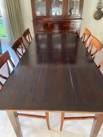 Eethoek met tafel, 6 stoelen, buffetkast en een salontafel, Huis en Inrichting, Ophalen, 200 cm of meer, 50 tot 100 cm, Kersenhout