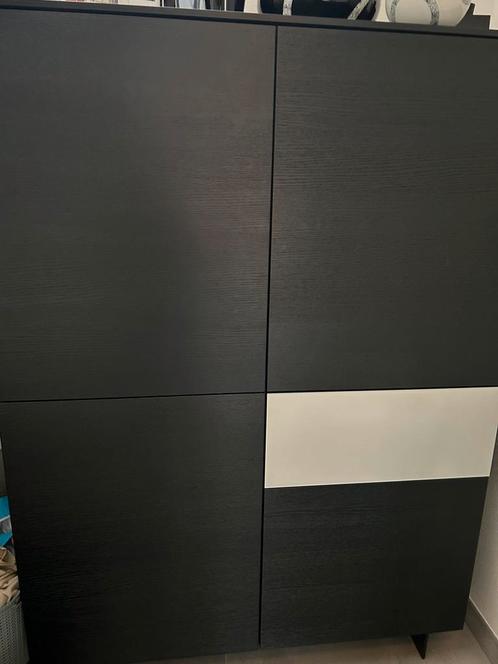 Mintjens Cascade bergkast zwart melkglas eikenhout, Huis en Inrichting, Kasten | Wandmeubels, Zo goed als nieuw, 150 tot 200 cm