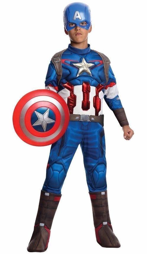 Captain America + masker mt 92 / 104, Kinderen en Baby's, Carnavalskleding en Verkleedspullen, Nieuw, Jongen, 104 of kleiner, Ophalen of Verzenden
