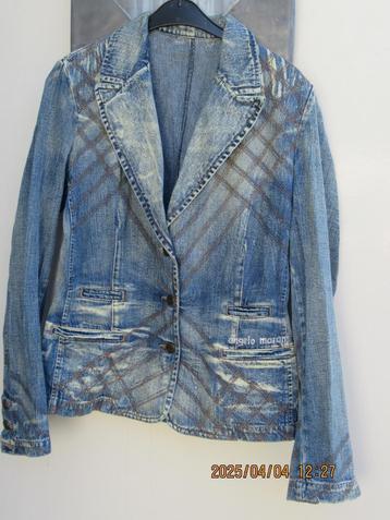 Blauw colbertje Italiaans Angelo Marani mt 36 / 38 beschikbaar voor biedingen