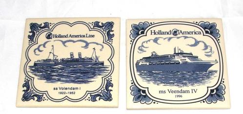 Holland America Line tegels, Verzamelen, Scheepvaart, Zo goed als nieuw, Gebruiksvoorwerp, Motorboot, Ophalen of Verzenden