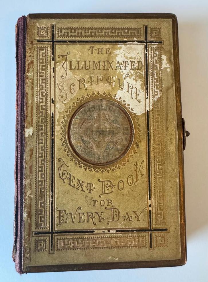 Antiek boekje; The Illuminated Scripture Text Book E. Evans, Boeken, Geschiedenis | Wereld, Gelezen, Europa, 19e eeuw, Ophalen of Verzenden