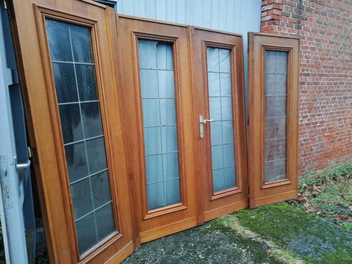 201,5hx315br Vierdelige scheidingswand, helder glas in lood, Huis en Inrichting, Woonaccessoires | Overige, Gebruikt, Ophalen