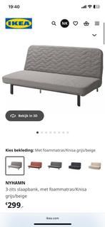 Slaapbank grijs van ikea, Huis en Inrichting, Slaapkamer | Slaapbanken, Ophalen, Gebruikt, Tweepersoons, Grijs