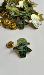 25 vintage amstrad krokodil pins met schutter / schietsport, Gebruikt, Ophalen of Verzenden, Speldje of Pin, Nvt