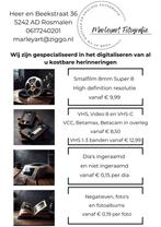 Digitalisatie van uw herinneringen, onze zorg., Diensten en Vakmensen, Film- en Videobewerking, Film- of Videodigitalisatie