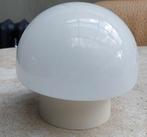 Vintage glazen paddenstoel plafondlamp bakelieten voet, Ophalen of Verzenden, Gebruikt, Glas, Jaren 30 50 70