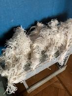 4 oude vintage struisvogel veren roomkleurig waaier, Ophalen of Verzenden