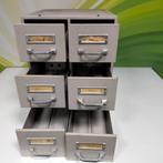 Industriele stalen 6 delige ladekast/kaartenbak 45,5x36x40cm