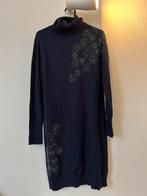 Donkerblauwe jurk, mt 40, Léo Guy, Ophalen of Verzenden, Zo goed als nieuw, Maat 38/40 (M), Blauw