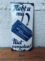Emaille reclamebord deurpostje Wennex Bleekpoeder, Ophalen of Verzenden, Zo goed als nieuw, Reclamebord