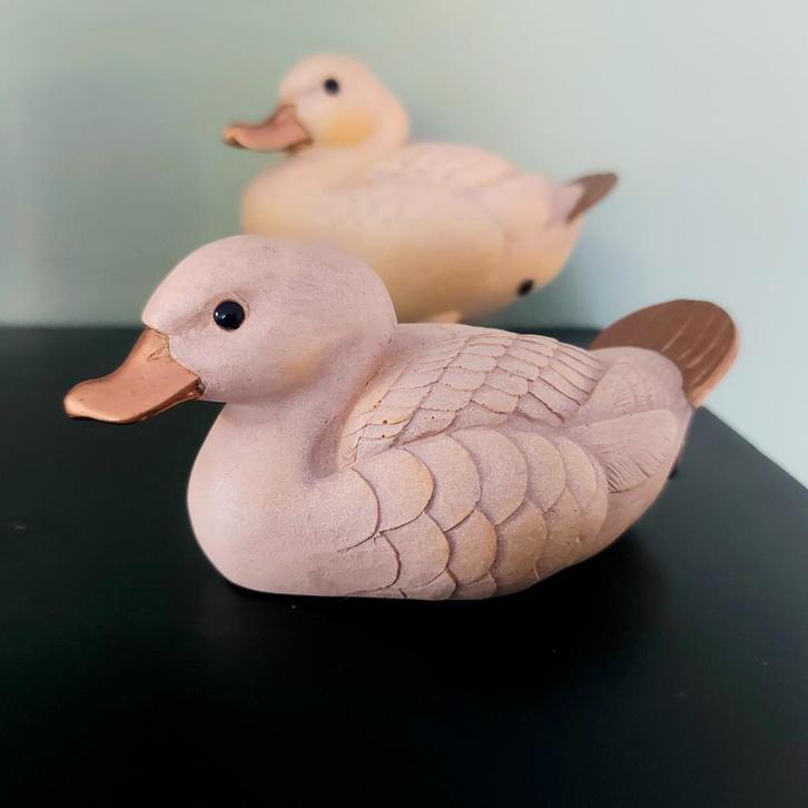Vintage Maleyolli Eenden Beelden Set van 2.Jaren 70., Antiek en Kunst, Kunst | Beelden en Houtsnijwerken, Ophalen of Verzenden
