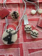 Zsiska Sieraden Set - Ring, Oorbellen, Ketting, Kunststof, Verstelbaar, Verzenden, Wit