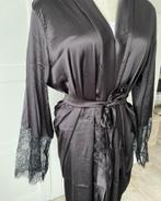 Luxe kimono zwart met kant l/xl Hunkemöller insp, Ophalen of Verzenden, Zwart