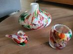 Fridio Glazen Set: Vaas, Vaasje & Vogeltje, Huis en Inrichting, Woonaccessoires | Vazen, Overige kleuren, Ophalen of Verzenden