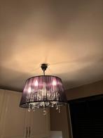 Elegante kroonluchter met zwarte kap, Ophalen, Zo goed als nieuw, Kunststof