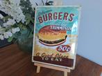 Metalen Hamburger Wandbord - Vintage Stijl, Ophalen of Verzenden, Gebruikt