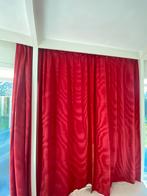 Lelivrerode gevoerde gordijnen, Huis en Inrichting, Gebruikt, 200 cm of meer, 150 tot 200 cm, Ophalen of Verzenden