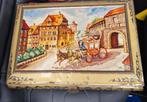 Vintage , gigantische biscuit blik, DBF België, Verzamelen, Blikken, Ophalen of Verzenden, Gebruikt, Overige, Overige merken
