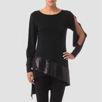 Ribkoff luxe tuniek zwart pailletten open schouder detail M, Kleding | Dames, Maat 38/40 (M), Verzenden, Zwart, Joseph Ribkoff