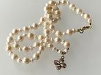 Vintage ketting Akoya Biwa 14 kt goud, Goud, Met edelsteen, Ophalen of Verzenden, Wit