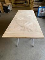 Eiken tafelblad 260x100x4cm, Landerlijk, Eikenhout, Vijf personen of meer, Rechthoekig