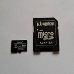 1 x Kingston micro sdxc kaart 64GB met adapter, 64 GB, Ophalen of Verzenden, Fotocamera, Zo goed als nieuw