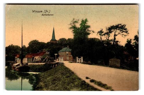 Winsum, Kerkeburen, Verzamelen, Ansichtkaarten | Nederland, Ongelopen, Friesland, Voor 1920, Verzenden