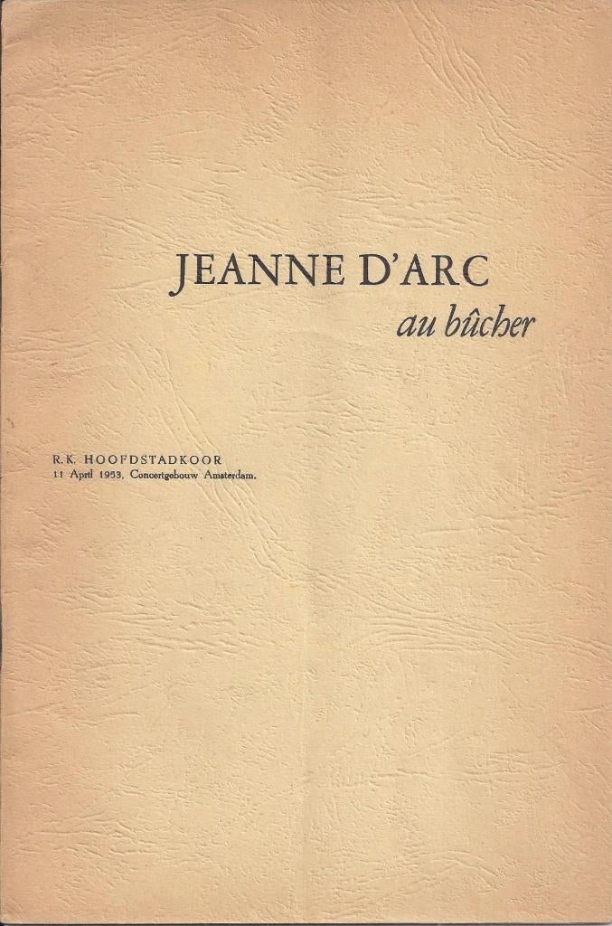 Tekstboek: jeanne d'arc au bucher, Ophalen of Verzenden, Gebruikt, Artiest of Componist, Populair